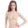 Sous-vêtements thaïlandais Push Up Soutien-gorge invisible auto-adhésif sans couture avec bretelles